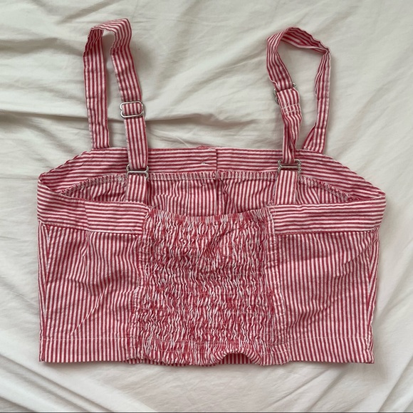 brandy melville astrid yellow and red striped cropped top tank - Picture 3 of 3